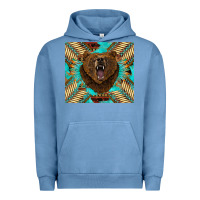 Pigment Pebble Blue bear native american  tumbler Urban Hoodie - BarkalooDesign