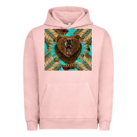 Pigment Salmon bear native american  tumbler Urban Hoodie - BarkalooDesign