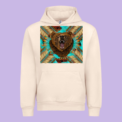 Bear Native American  Tumbler Urban Hoodie Designed By Barkaloodesign