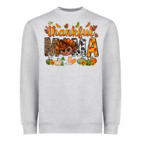 Heather Grey thankful mama and turkey bbs Heavyweight Sweatshirt - BundleAndBundleShop
