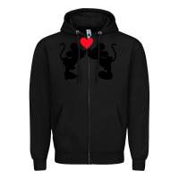 Black Minnie Mouse Zipper Hoodie - CowhideDigitalArt