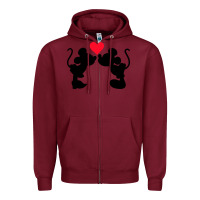 Burgundy Minnie Mouse Zipper Hoodie - CowhideDigitalArt