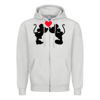 Dove Grey Minnie Mouse Zipper Hoodie - CowhideDigitalArt