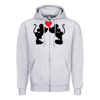 Heather Grey Minnie Mouse Zipper Hoodie - CowhideDigitalArt