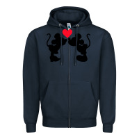 Navy Minnie Mouse Zipper Hoodie - CowhideDigitalArt