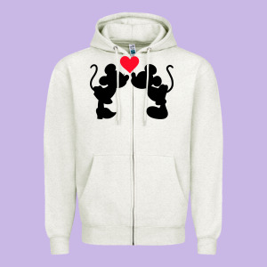 Minnie Mouse Zipper Hoodie Designed By Cowhidedigitalart
