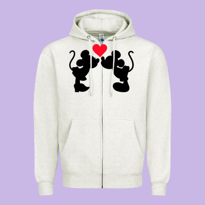 Minnie Mouse Zipper Hoodie Designed By Cowhidedigitalart