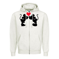 Oatmeal Heather Minnie Mouse Zipper Hoodie - CowhideDigitalArt
