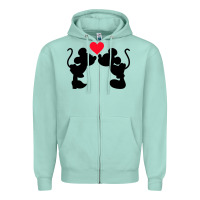 Seafoam Minnie Mouse Zipper Hoodie - CowhideDigitalArt