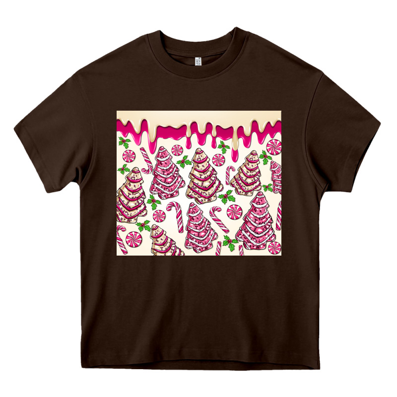 Pink Christmas Tree Cakes Heavy Core Tee by MaliasSmallBusiness | Teevron