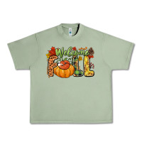 Oil Green Welcome Fall Urban Heavy Tee - NancyCooperArtShop