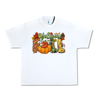 White Welcome Fall Urban Heavy Tee - NancyCooperArtShop