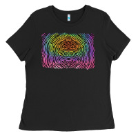 Black colorful zebra background Ladies Tee - RanaPortraitStore