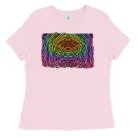 Bubblegum Pink colorful zebra background Ladies Tee - RanaPortraitStore