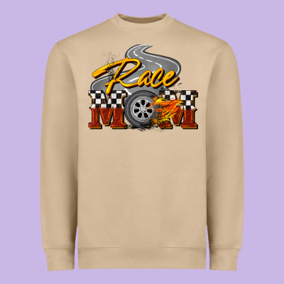 Race Mom Mother's Day Heavyweight Sweatshirt Designed By Fadigitalartstudio