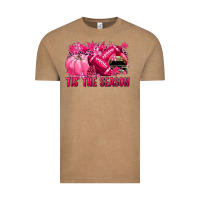 Vintage Coffee Tis' the season Football Breast Cancer Vintage Tee - NancyCooperArtShop