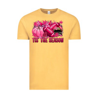 Vintage Mustard Tis' the season Football Breast Cancer Vintage Tee - NancyCooperArtShop
