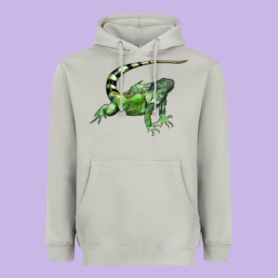 İguana Heavyweight Hoodie Designed By Lillyallendesigns