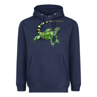 Navy İguana Heavyweight Hoodie - LillyAllenDesigns