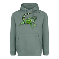 Sage İguana Heavyweight Hoodie - LillyAllenDesigns