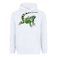 White İguana Heavyweight Hoodie - LillyAllenDesigns