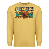 Antique Gold chicken mom Premium Sweatshirt - LillyAllenDesigns
