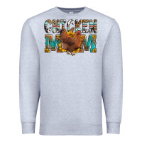 Heather Grey chicken mom Premium Sweatshirt - LillyAllenDesigns