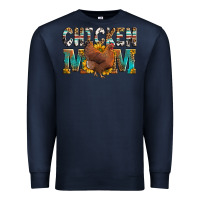 Navy chicken mom Premium Sweatshirt - LillyAllenDesigns
