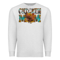 Oatmeal Heather chicken mom Premium Sweatshirt - LillyAllenDesigns