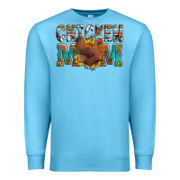 Ocean Blue chicken mom Premium Sweatshirt - LillyAllenDesigns