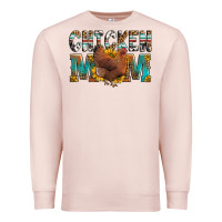 Pale Pink chicken mom Premium Sweatshirt - LillyAllenDesigns