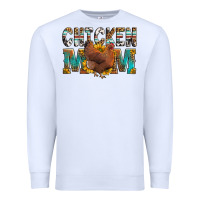 White chicken mom Premium Sweatshirt - LillyAllenDesigns