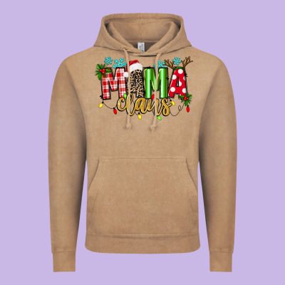 Mama Claus Vintage Hoodie Designed By Texasbilliewilder