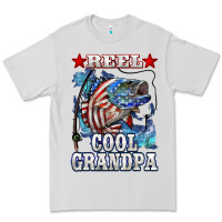 Dove Grey reel cool grandpa american flag bass Premium Tee - LillyAllenDesigns