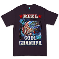 Plum reel cool grandpa american flag bass Premium Tee - LillyAllenDesigns