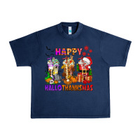 Navy happy hallothanksmas coffee cups Urban Heavy Tee - texasbilliewilder