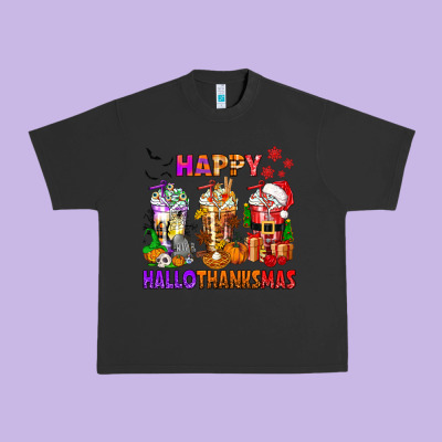Happy Hallothanksmas Coffee Cups Urban Heavy Tee Designed By Texasbilliewilder