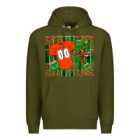Army Green american football uniform mouse pad Premium Hoodie - BundleAndBundleShop