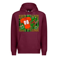 Burgundy american football uniform mouse pad Premium Hoodie - BundleAndBundleShop