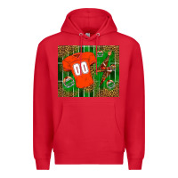 Red american football uniform mouse pad Premium Hoodie - BundleAndBundleShop