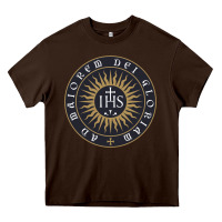 Chocolate Brown ignatius of loyola society of jesus Heavy Core Tee - tuanDangUi