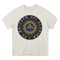 Cream ignatius of loyola society of jesus Heavy Core Tee - tuanDangUi