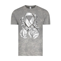 Cloud Rock Lung Cancer white ribbon with boxing gloves Vintage Tee - NancyCooperArtShop