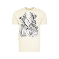 Vintage Arctic Lung Cancer white ribbon with boxing gloves Vintage Tee - NancyCooperArtShop
