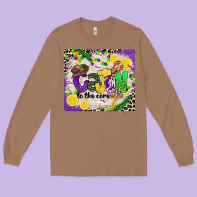 Cajun To The Core Long Sleeve Tee Designed By Cowgirlartshop