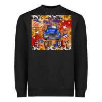 Black Fourth Of July Truck Heavyweight Sweatshirt - FaDigitalArtStudio