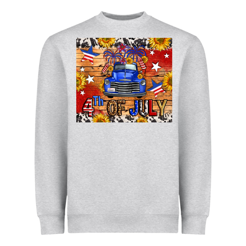 Fourth Of July Truck Heavyweight Sweatshirt by FaDigitalArtStudio | Teevron