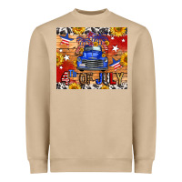 Mushroom Fourth Of July Truck Heavyweight Sweatshirt - FaDigitalArtStudio