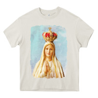 Cream our lady of fatima Heavy Core Tee - tuanDangUi