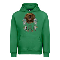 Emerald bear  native dreamcatcher Urban Hoodie - BarkalooDesign